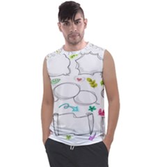 Set Chalk Out Chitchat Scribble Men s Regular Tank Top by Pakjumat