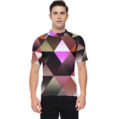 Abstract Geometric Triangles Shapes Men s Short Sleeve Rash Guard by Pakjumat