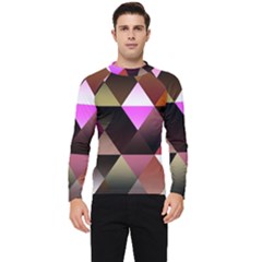 Abstract Geometric Triangles Shapes Men s Long Sleeve Rash Guard by Pakjumat