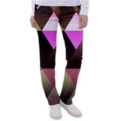 Abstract Geometric Triangles Shapes Women s Casual Pants by Pakjumat