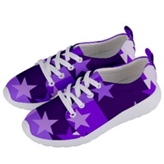 Purple Stars Pattern Shape Women s Lightweight Sports Shoes by Pakjumat