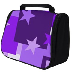 Purple Stars Pattern Shape Full Print Travel Pouch (big) by Pakjumat