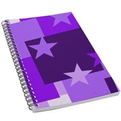 Purple Stars Pattern Shape 5 5  X 8 5  Notebook by Pakjumat