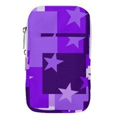 Purple Stars Pattern Shape Waist Pouch (small) by Pakjumat