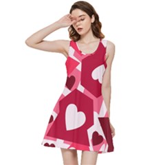 Pink Hearts Pattern Love Shape Inside Out Racerback Dress by Pakjumat