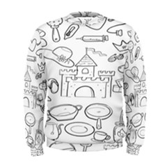 Baby Hand Sketch Drawn Toy Doodle Men s Sweatshirt by Pakjumat