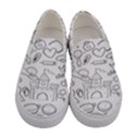 Baby Hand Sketch Drawn Toy Doodle Women s Canvas Slip Ons View1