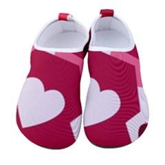 Pink Hearts Pattern Love Shape Men s Sock-style Water Shoes by Pakjumat