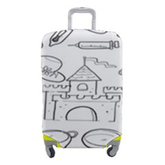 Baby Hand Sketch Drawn Toy Doodle Luggage Cover (small) by Pakjumat