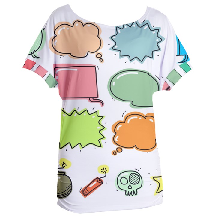 Set Collection Balloon Image Women s Oversized T-Shirt