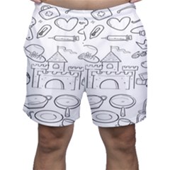 Baby Hand Sketch Drawn Toy Doodle Men s Shorts by Pakjumat