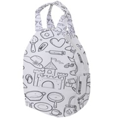 Baby Hand Sketch Drawn Toy Doodle Travel Backpack by Pakjumat