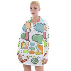 Set Collection Balloon Image Women s Long Sleeve Casual Dress by Pakjumat