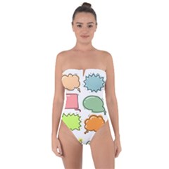 Set Collection Balloon Image Tie Back One Piece Swimsuit by Pakjumat