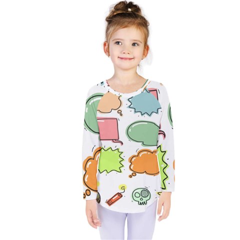 Set Collection Balloon Image Kids  Long Sleeve T-shirt by Pakjumat