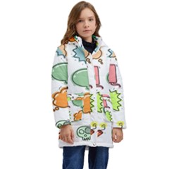 Set Collection Balloon Image Kids  Hooded Longline Puffer Jacket by Pakjumat