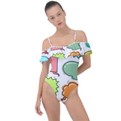 Set Collection Balloon Image Frill Detail One Piece Swimsuit by Pakjumat