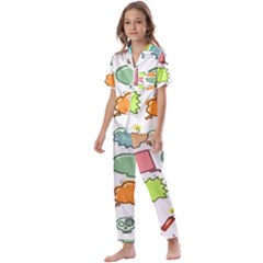 Set Collection Balloon Image Kids  Satin Short Sleeve Pajamas Set by Pakjumat