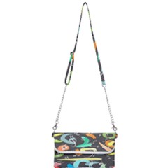 Repetition Seamless Child Sketch Mini Crossbody Handbag by Pakjumat