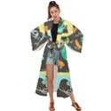 Repetition Seamless Child Sketch Maxi Kimono View1