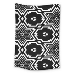 Black And White Pattern Background Structure Large Tapestry by Pakjumat