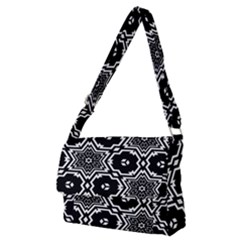 Black And White Pattern Background Structure Full Print Messenger Bag (m) by Pakjumat