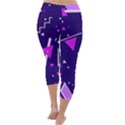 Memphis Pattern Geometric Abstract Capri Winter Leggings  View4