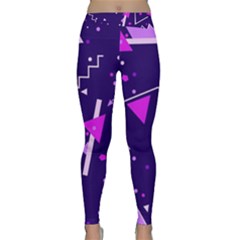 Memphis Pattern Geometric Abstract Classic Yoga Leggings by Pakjumat