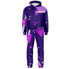 Memphis Pattern Geometric Abstract Hooded Jumpsuit (men) by Pakjumat