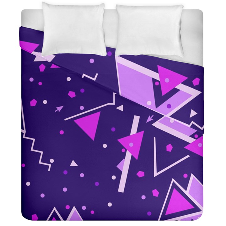 Memphis Pattern Geometric Abstract Duvet Cover Double Side (California King Size)