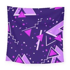 Memphis Pattern Geometric Abstract Square Tapestry (large) by Pakjumat