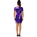 Memphis Pattern Geometric Abstract Fitted Knot Split End Bodycon Dress View4