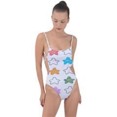 Set Up Element Disjunct Image Tie Strap One Piece Swimsuit by Pakjumat