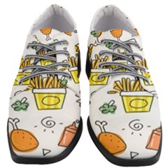 Cute Sketch Set Child Fun Funny Women Heeled Oxford Shoes by Pakjumat