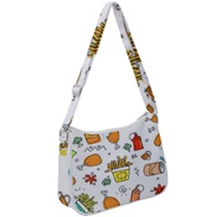 Cute Sketch Set Child Fun Funny Zip Up Shoulder Bag by Pakjumat