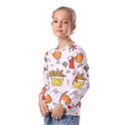 Cute Sketch Set Child Fun Funny Kids  Long Sleeve T-Shirt with Frill  View2