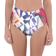 Abstract Art Work 1 Reversible High-waist Bikini Bottoms