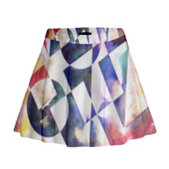 Abstract Art Work 1 Mini Flare Skirt