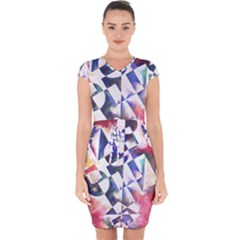 Abstract Art Work 1 Capsleeve Drawstring Dress  by mbs123