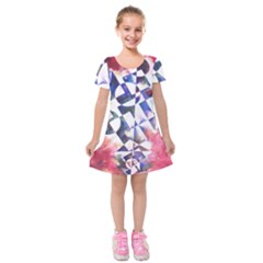 Abstract Art Work 1 Kids  Short Sleeve Velvet Dress by mbs123