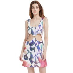 Abstract Art Work 1 Velour Cutout Dress