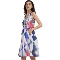 Abstract Art Work 1 Sleeveless V-neck Skater Dress With Pockets by mbs123