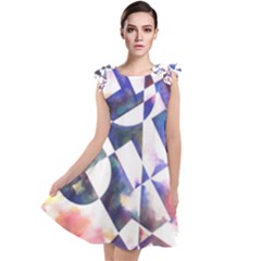 Abstract Art Work 1 Tie Up Tunic Dress by mbs123