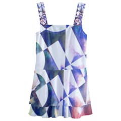 Abstract Art Work 1 Kids  Layered Skirt Swimsuit