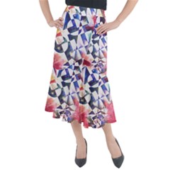 Abstract Art Work 1 Midi Mermaid Skirt by mbs123