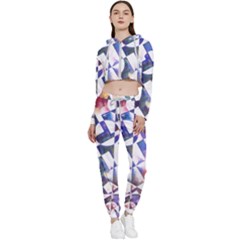 Abstract Art Work 1 Cropped Zip Up Lounge Set by mbs123