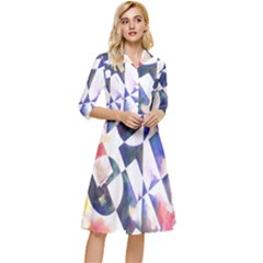 Abstract Art Work 1 Classy Knee Length Dress by mbs123