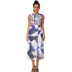 Abstract Art Work 1 Sleeveless Round Neck Midi Dress by mbs123