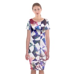 Abstract Art Work 1 Classic Short Sleeve Midi Dress by mbs123