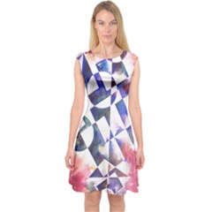 Abstract Art Work 1 Capsleeve Midi Dress